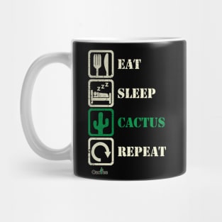 Eat Sleep Cactus Repeat - Dark Mug